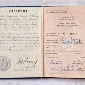 New Zealand 1952-1957 British passport