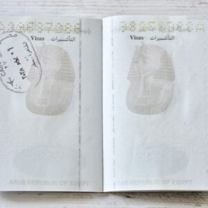 Egypt, latest type passport, excellent condition w/ insurance sticker