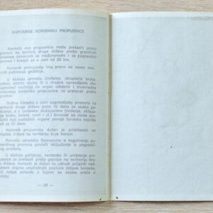 socialist Yugoslavia passport