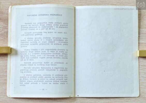 socialist Yugoslavia passport